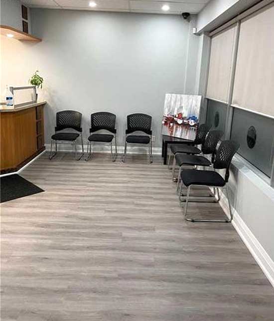 Office photo of chairs at PrimeCare Medical Centre in Brampton